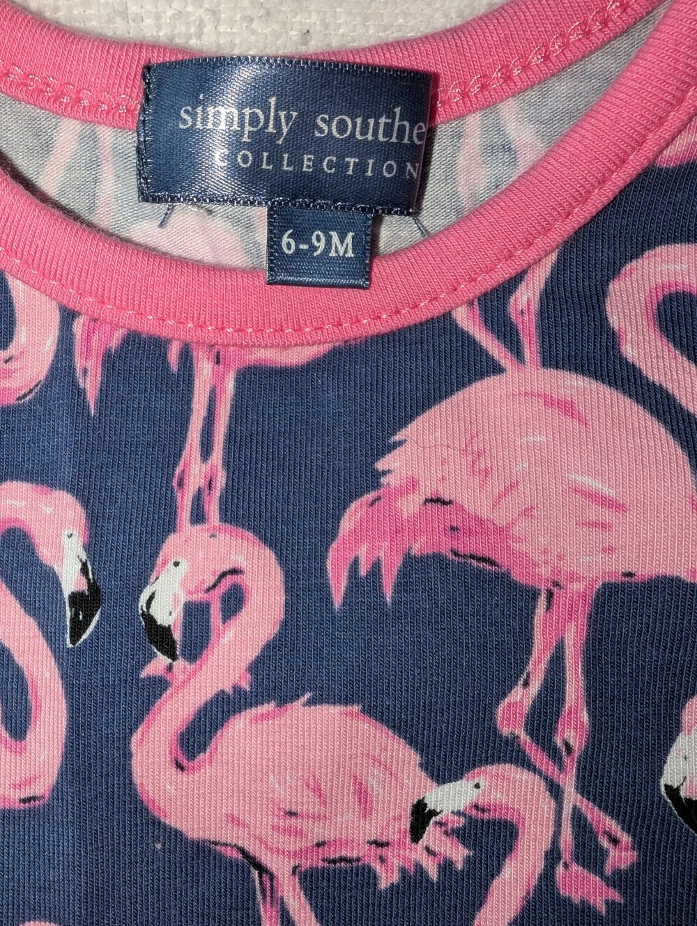 SIMPLY SOUTHERN Infant Girl's Bodysuit Featuring Tutu & Flamingos - Size 6-9 Mos - Picture 4 of 5